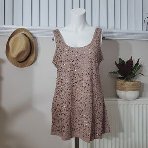 H&M Sequin Rayon Holiday Tank